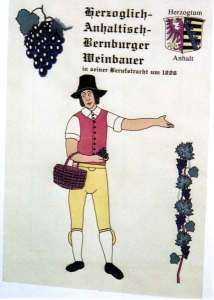 Bernburger Weinbauer in der Tracht um 1806
